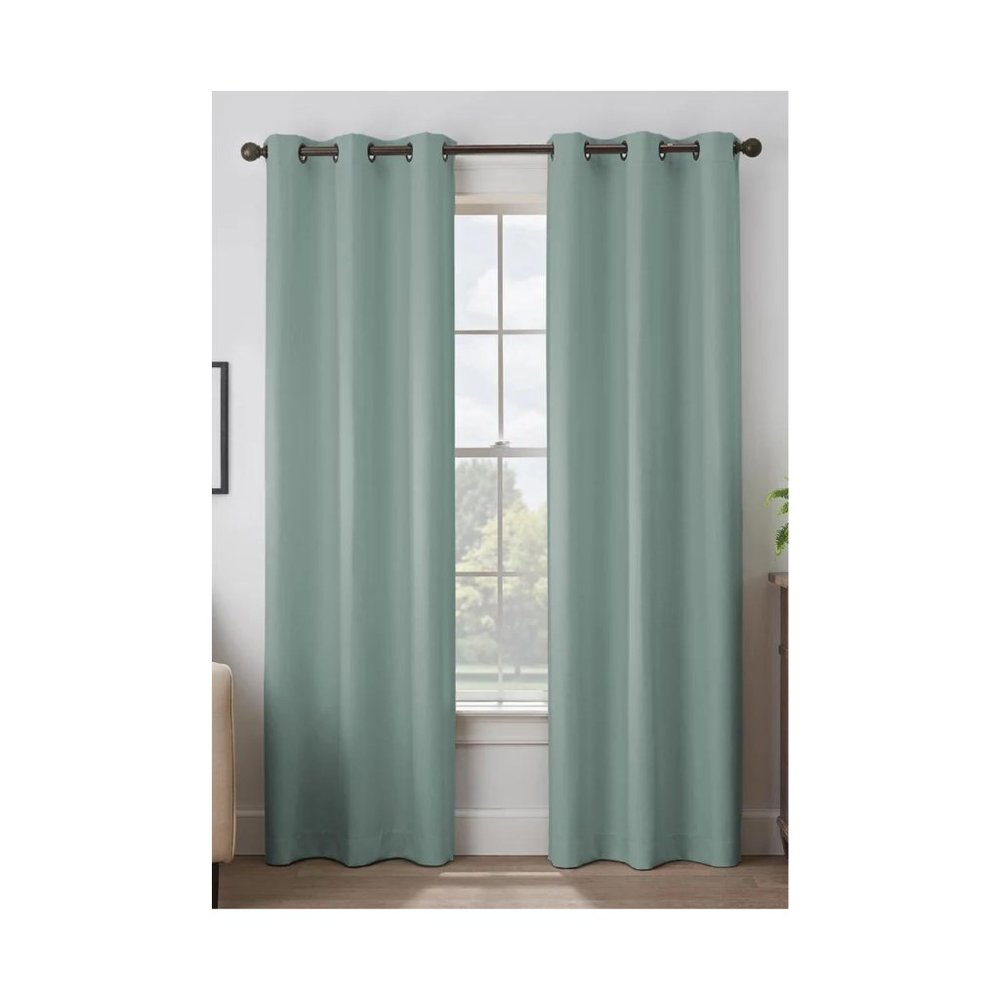 Eclipse NIP Blue Martina Solid Absolute Zero 100% Blackout Window Panel, 40x108